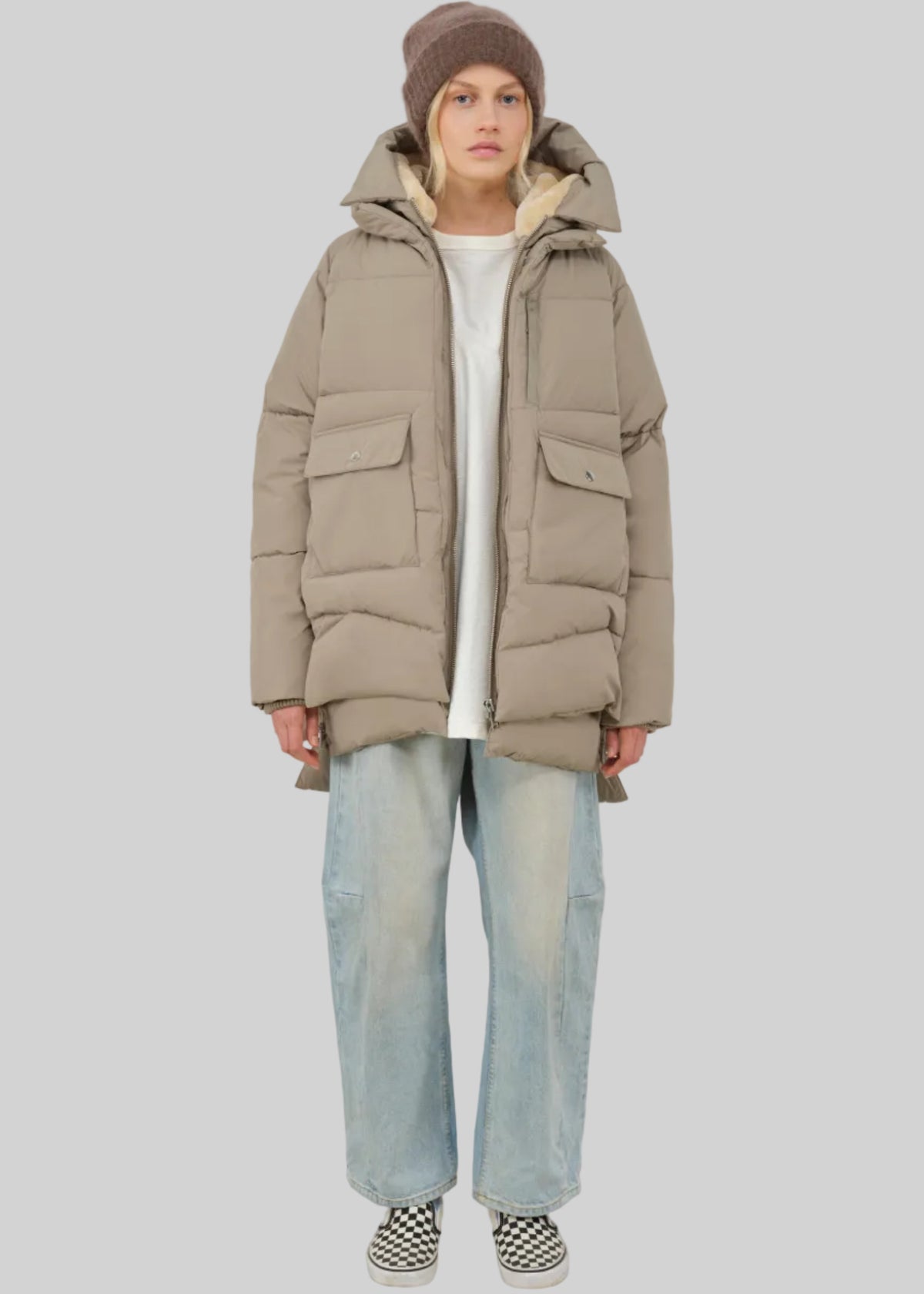 LYNDON PUFFER JACKET PALE OLIVE