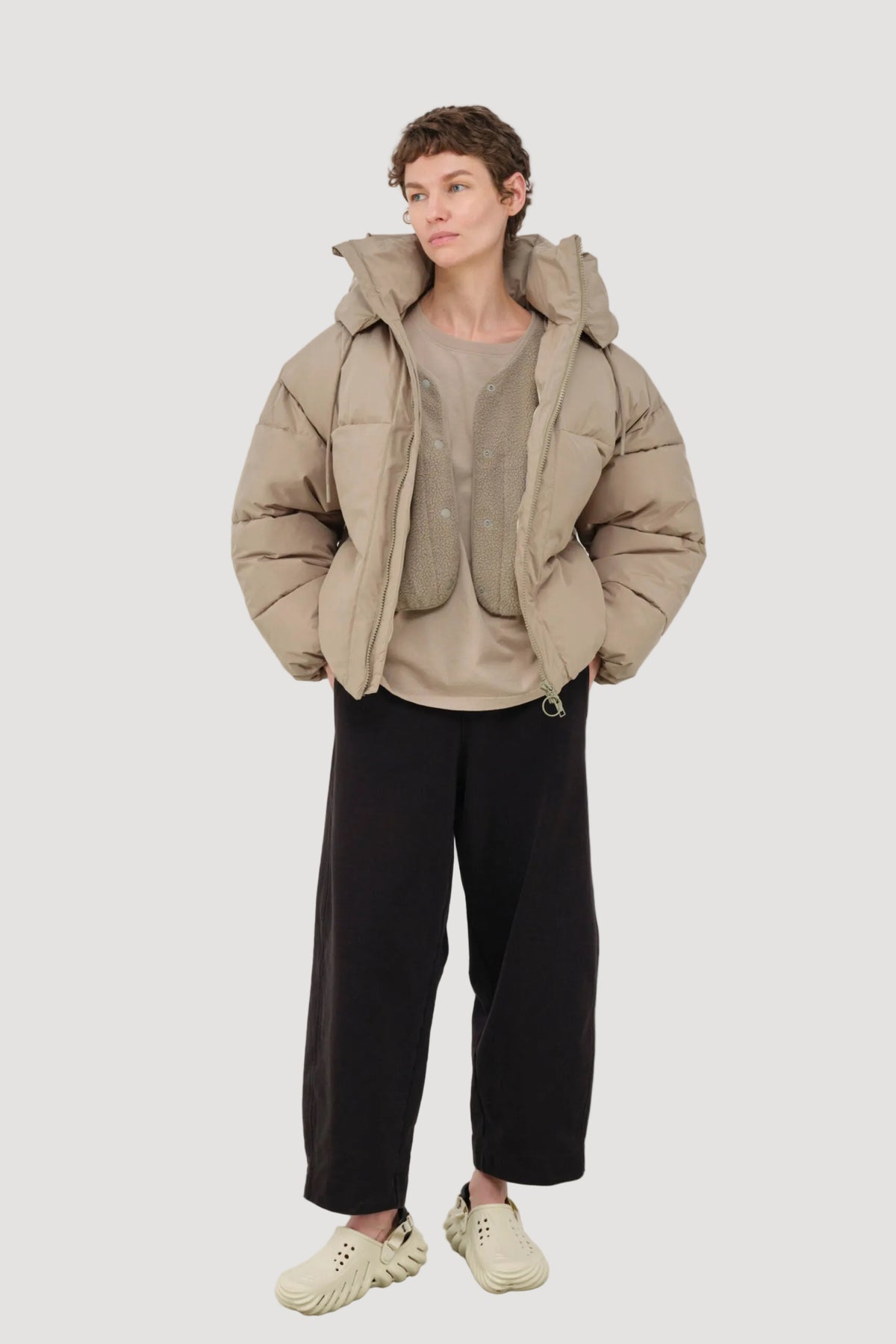 ZONZA PUFFER JACKET PALE OLIVE