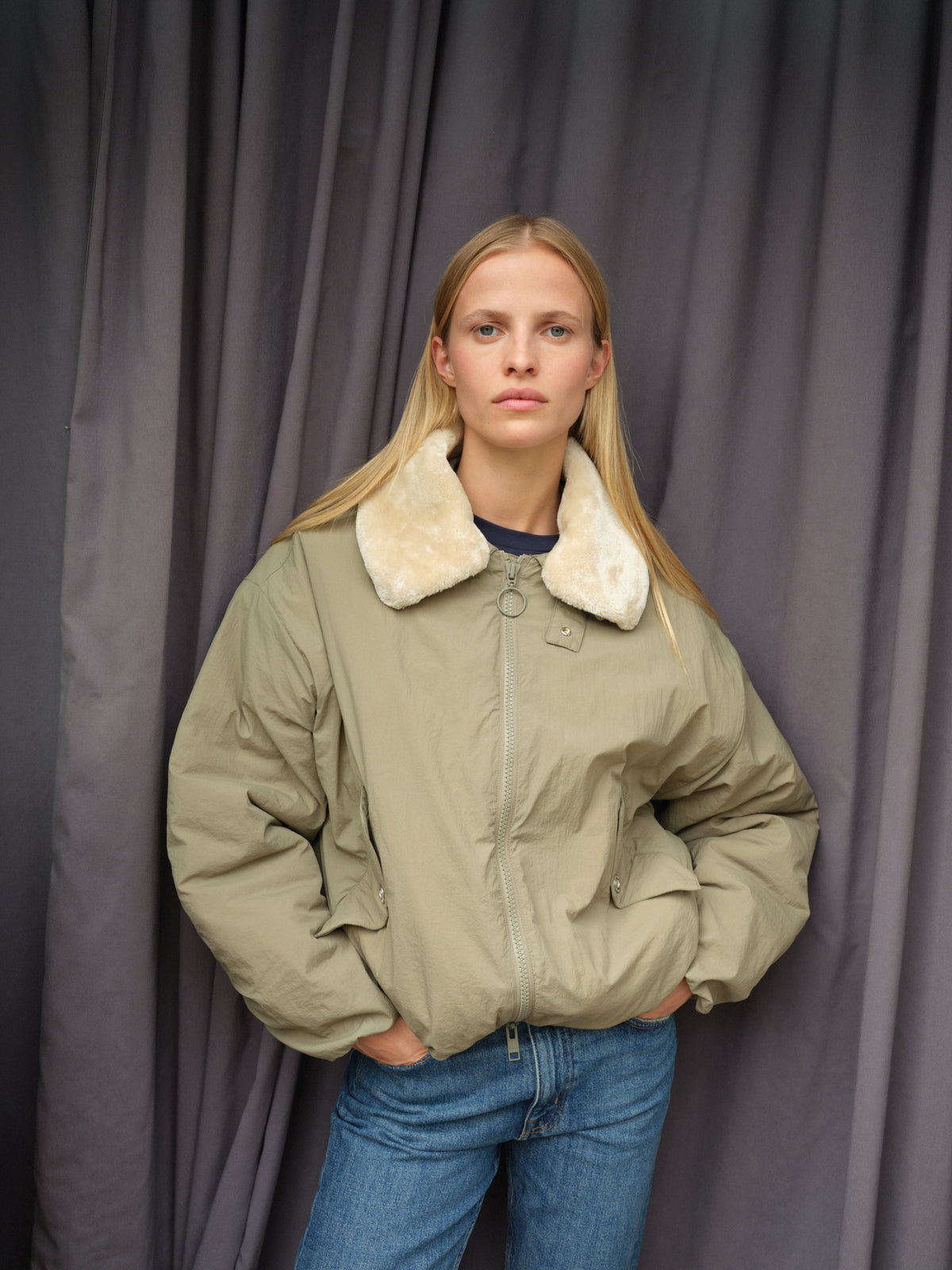 CAMDEN BOMBER JACKET FADED OLIVE