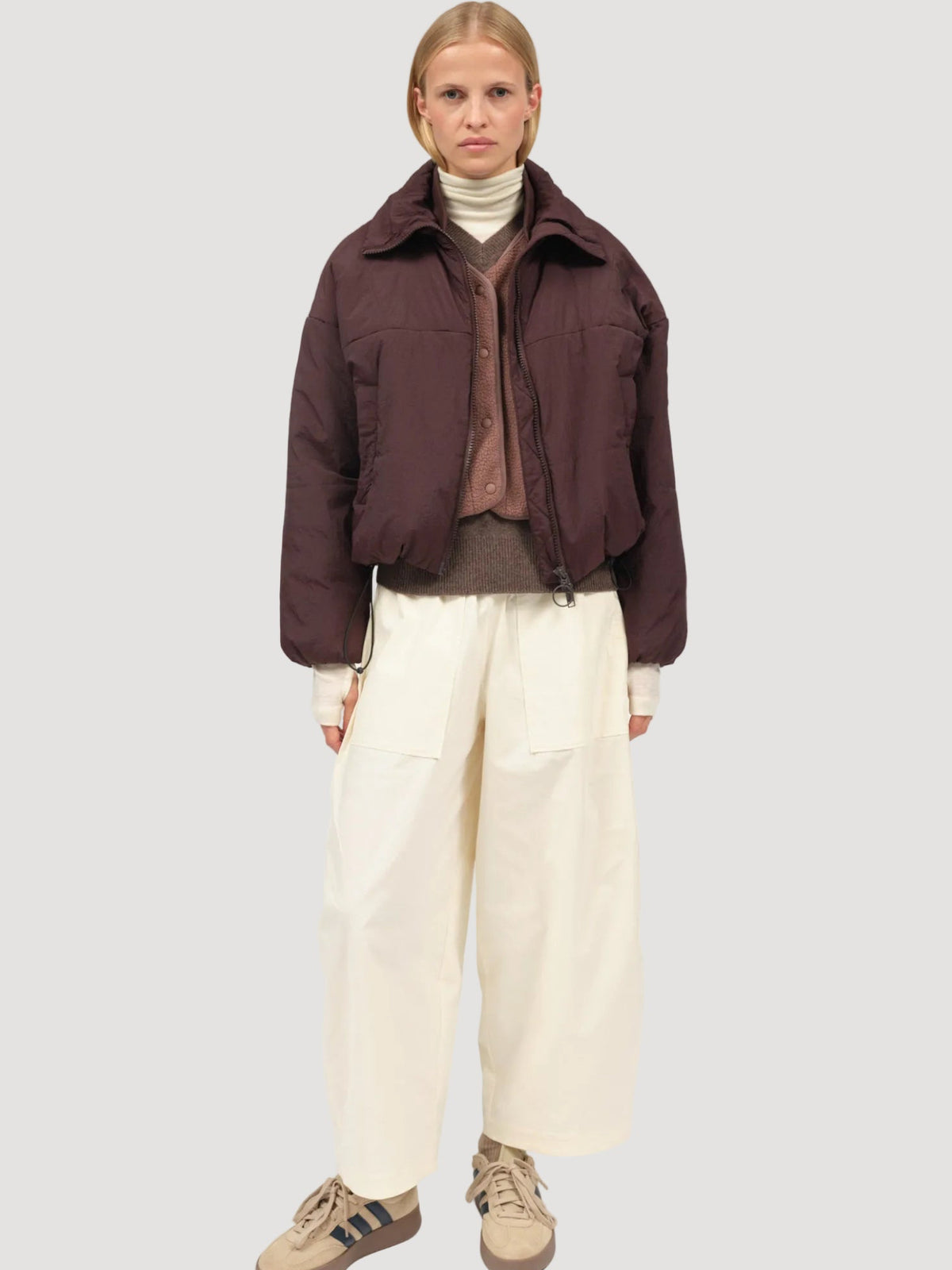 IDA LIGHT WEIGHT JACKET DARK BROWN