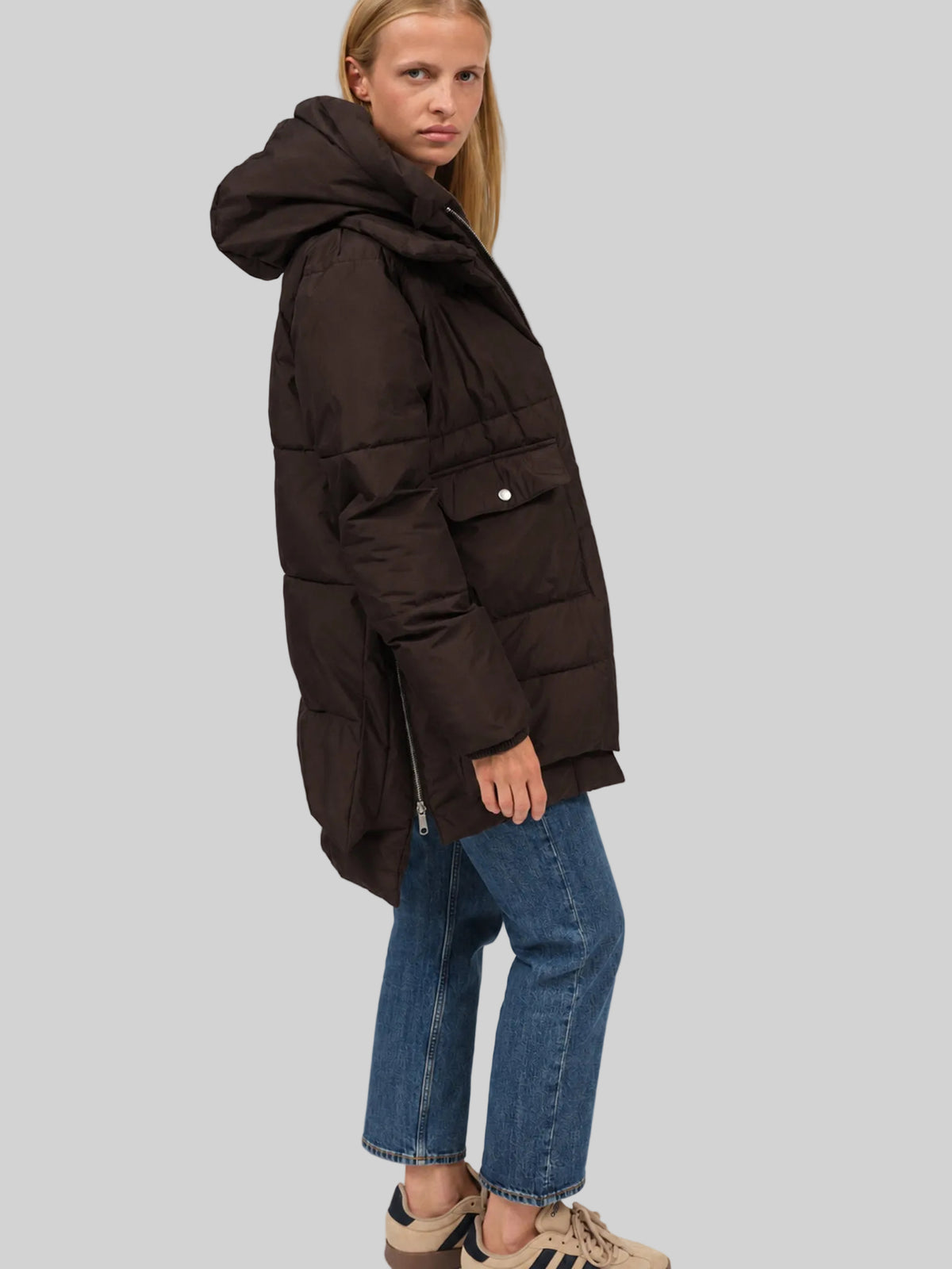 LYNDON PUFFER JACKET DARK BROWN