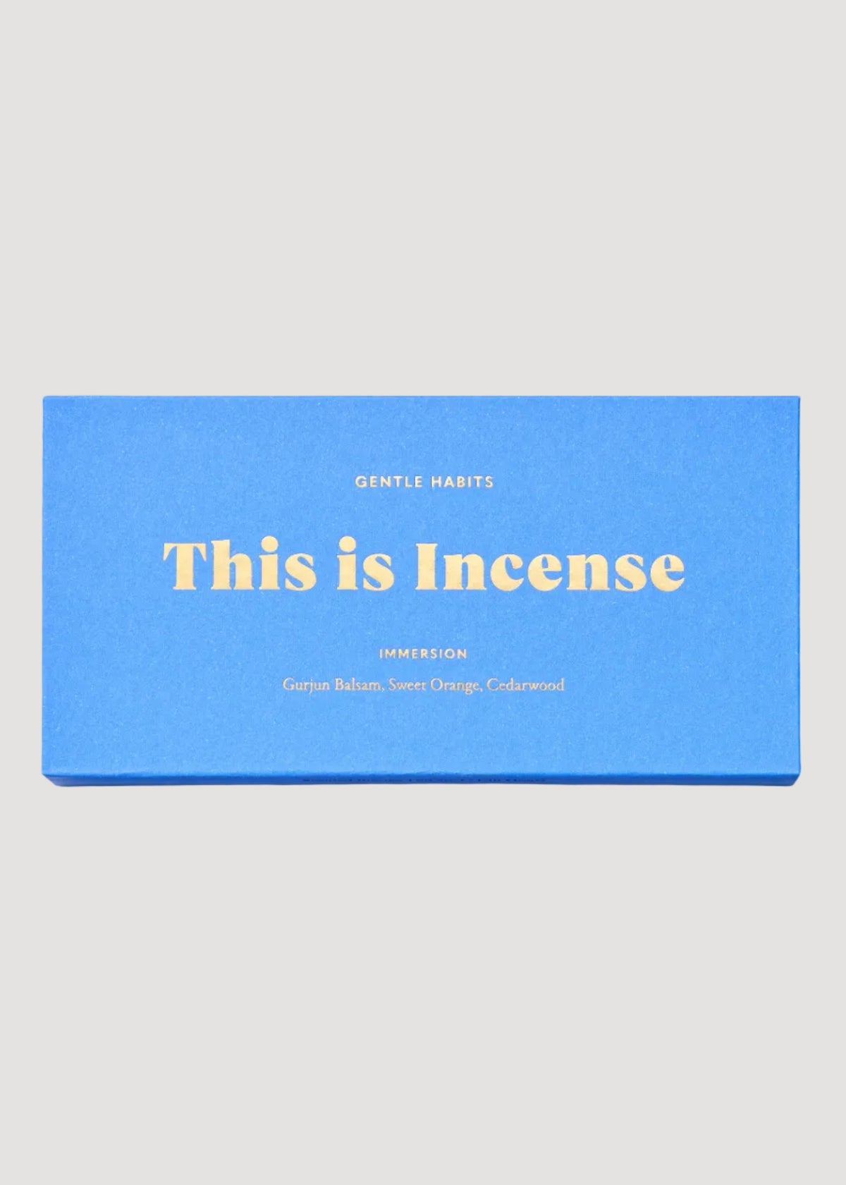 GENTLE HABITS This Is Incense – IMMERSION-blue box