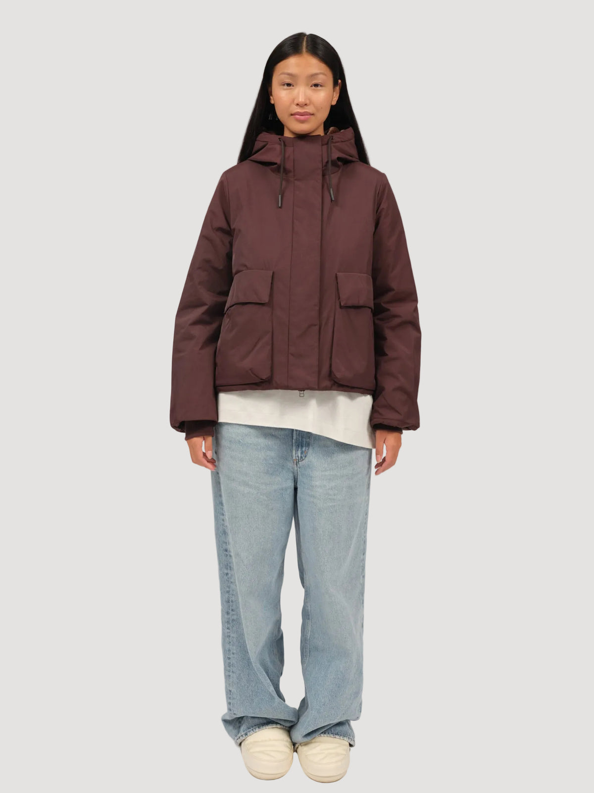 OLIVIA RAIN JACKET DARK BROWN