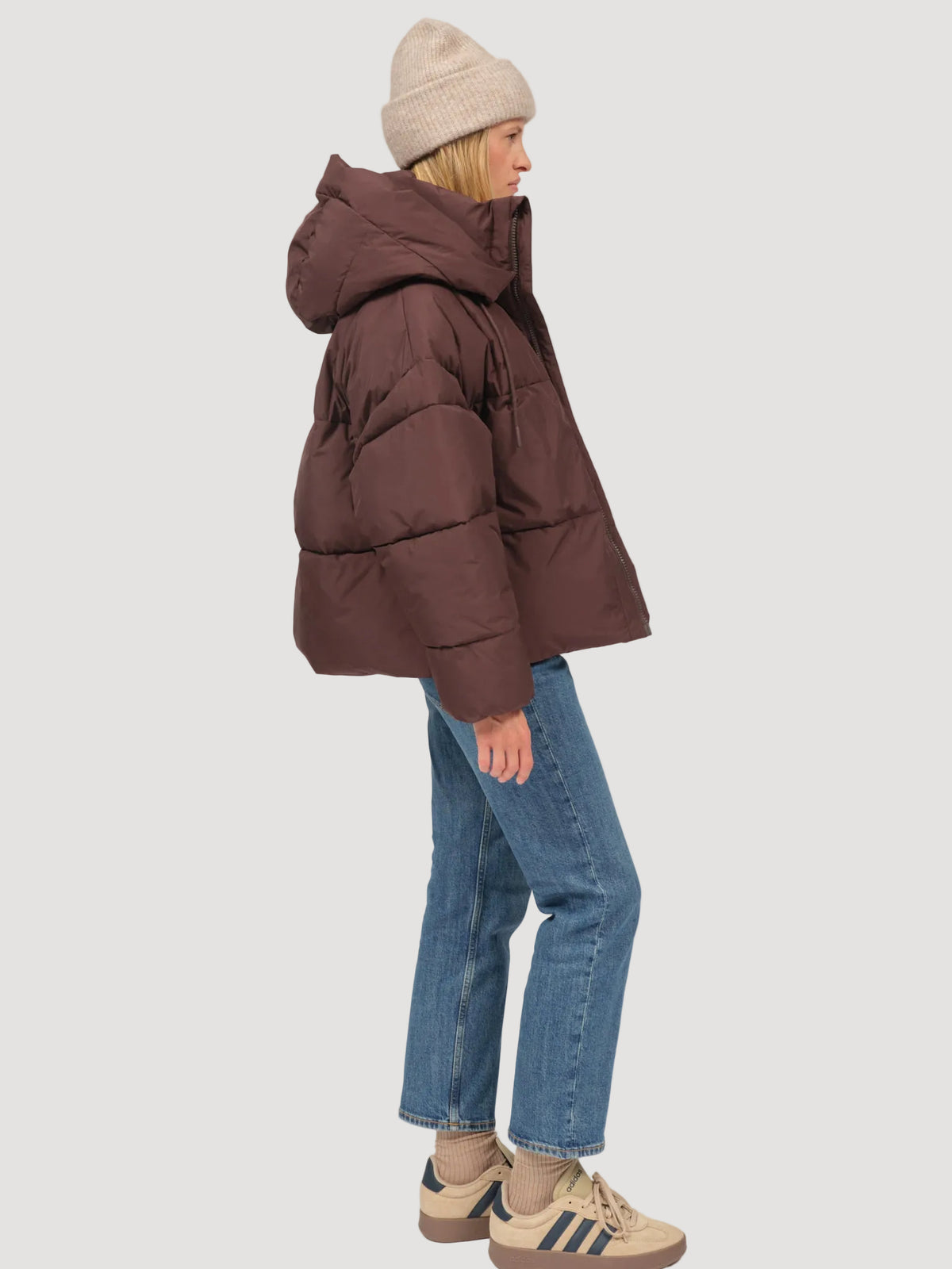 ZONZA PUFFER JACKET DARK BROWN